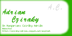 adrian cziraky business card
